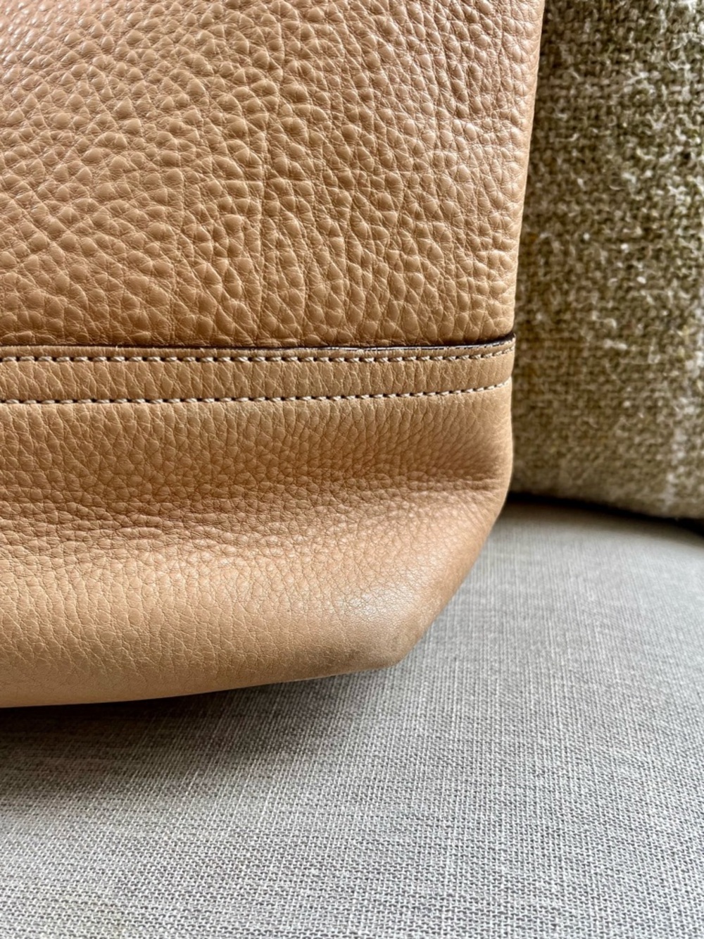 Coach Pebbled Leather Shoulder Bag Tan Brown Slouchy Classic Everyday - Picture 7 of 12